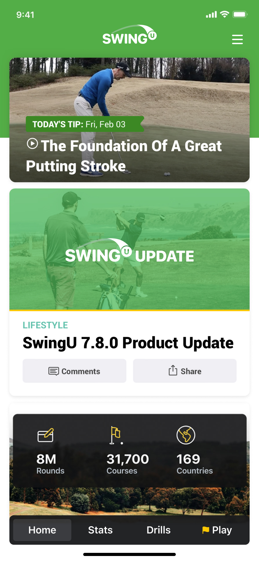SwingU - Screenshot - SwingU Golf GPS Clubhouse